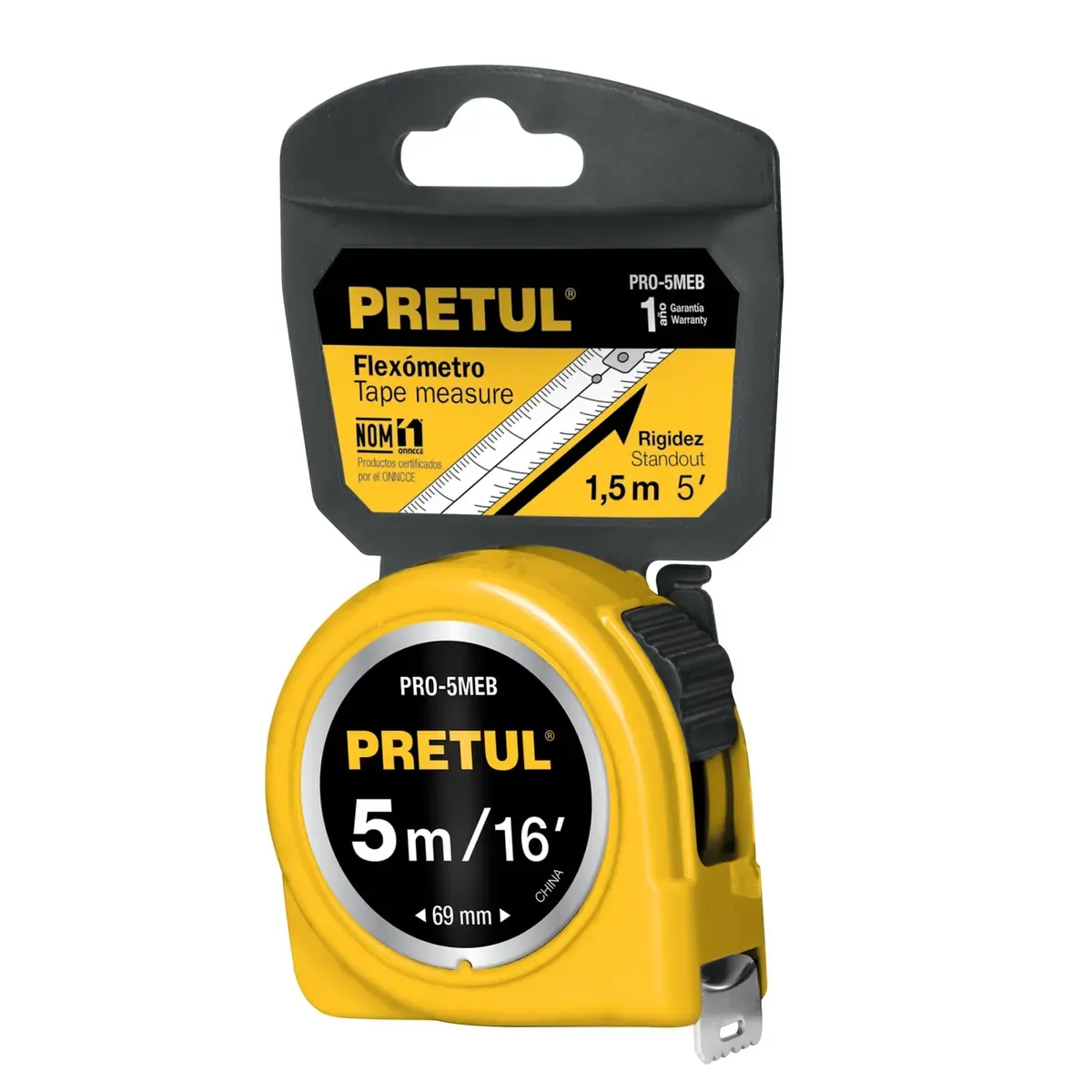 Flexómetro 5m/16´PRETUL